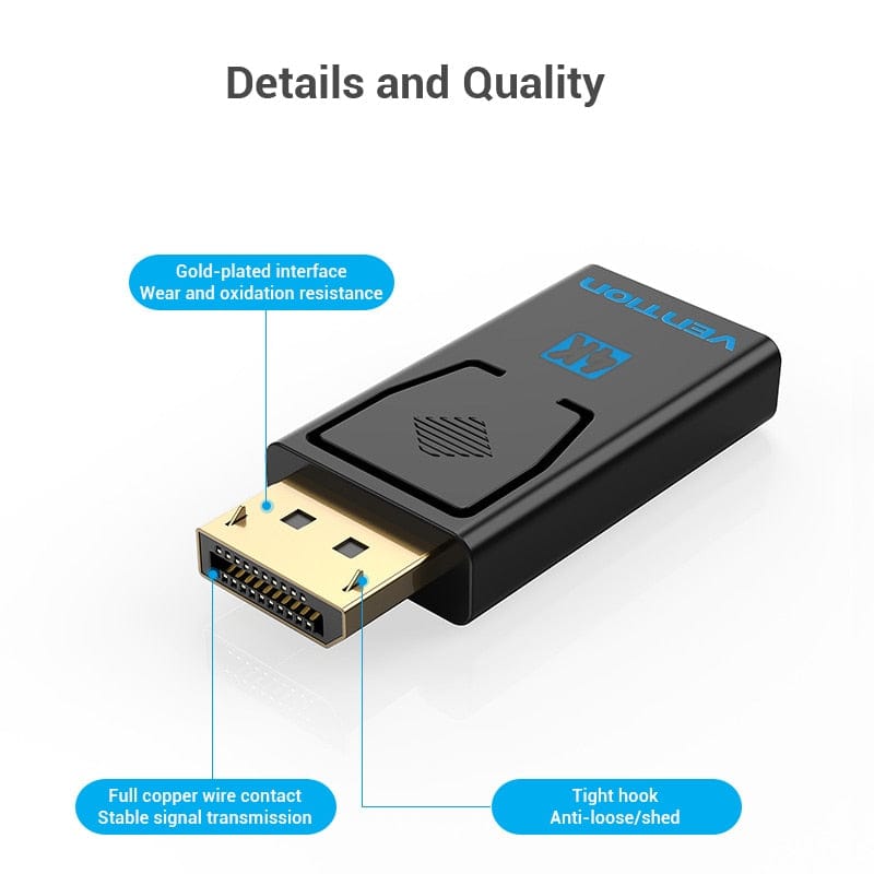 Vention DisplayPort Male to HDMI™ Female 4K Adapter Black