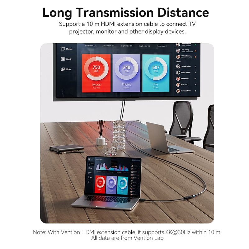 Vention DP to HDMI™ 4K Converter 0.15M Black