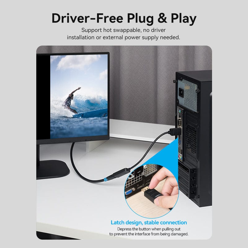 Vention DP to HDMI™ 4K Converter 0.15M Black