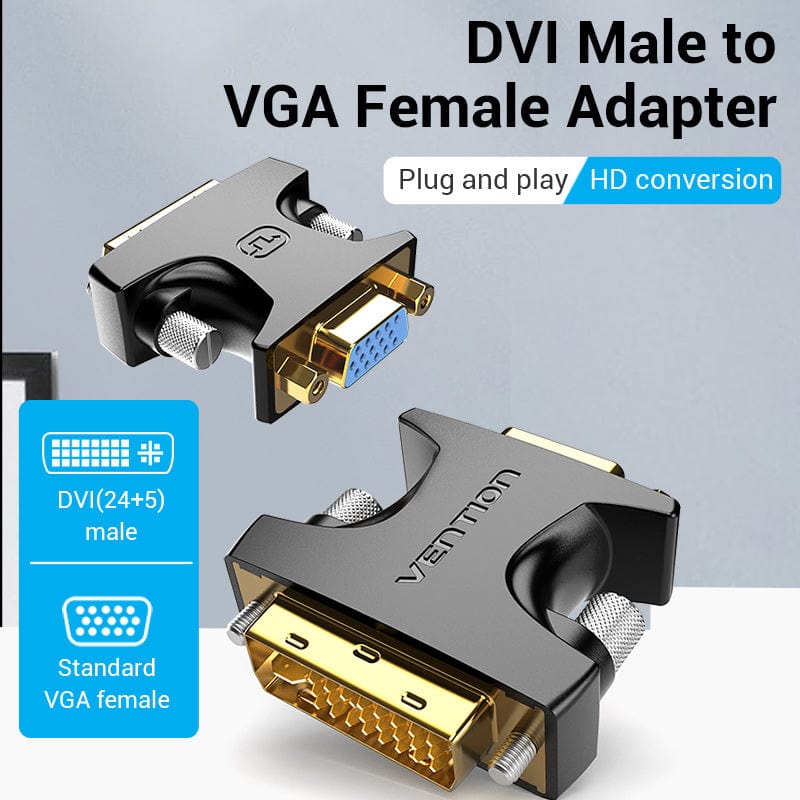 Vention DVI Male to VGA Female Adapter Black