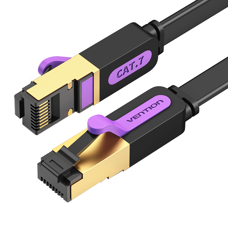 Vention Flat Cat.7 Patch Cable Black
