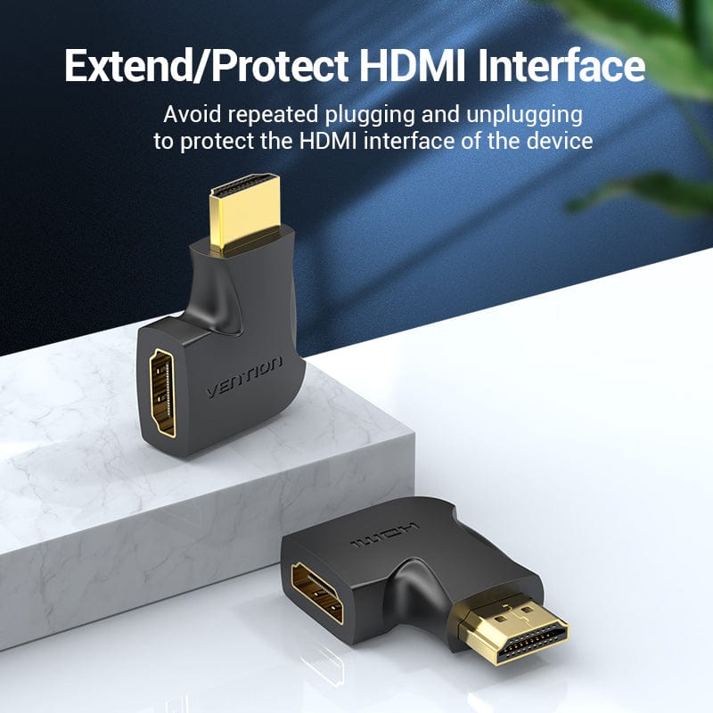 Vention HDMI™ 270 Degree Male to Female Vertical Flat Adapter Black