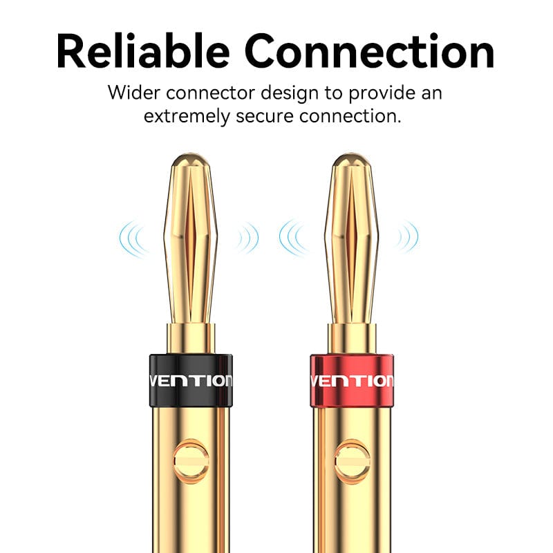 Vention Speaker Banana Plugs Gold Plated 1 Pair