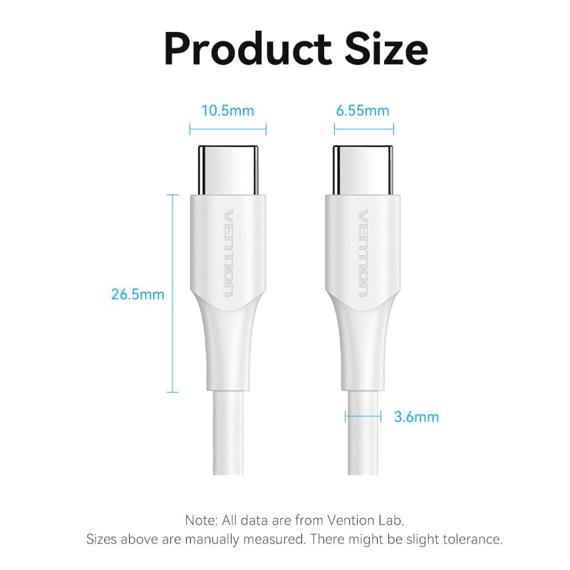 Vention USB 2.0 C Male to C Male 3A Cable