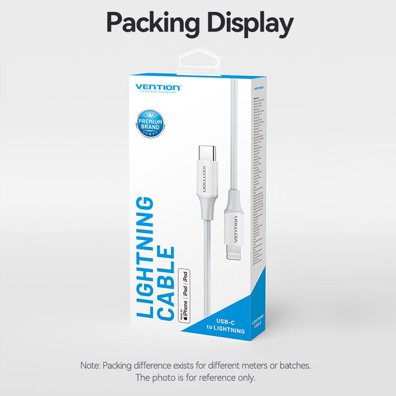 Vention USB 2.0 C Male to Lightning Male 3A Cable
