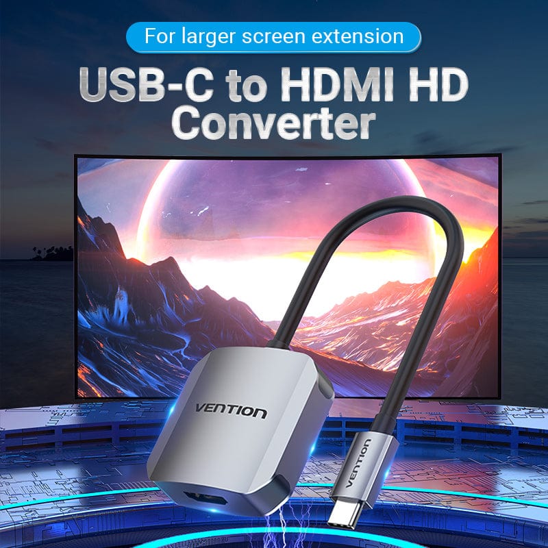 Vention  USB-C to HDMI™ Converter 0.15M Gray Aluminum Alloy Type