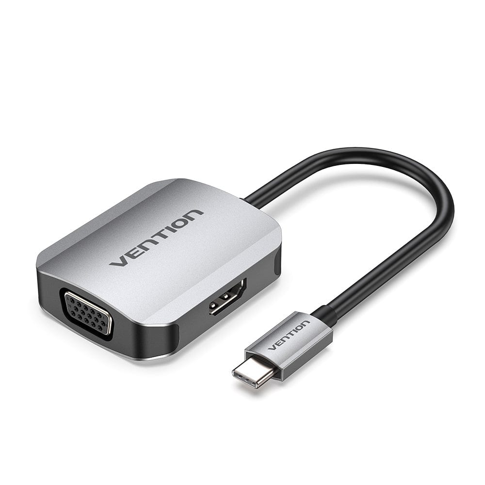 Vention  USB-C to HDMI™/VGA Converter 0.15M Gray Aluminum Alloy Type
