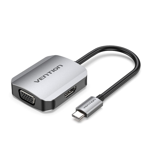 Vention  USB-C to HDMI™/VGA Converter 0.15M Gray Aluminum Alloy Type