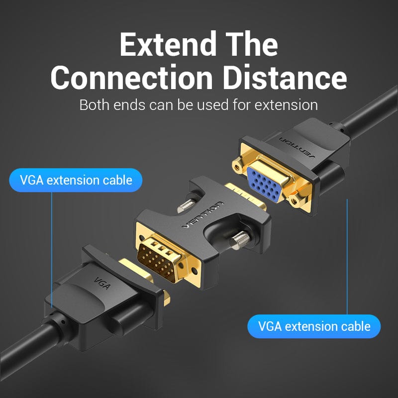 Vention VGA Male to Male Adapter Black