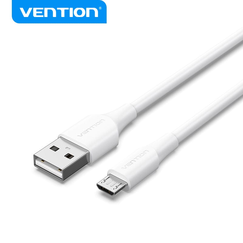 USB 2.0 A Male to Micro-B Male 2A Cable Black/White